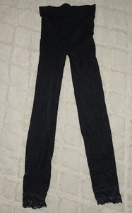 Black leggings with lace